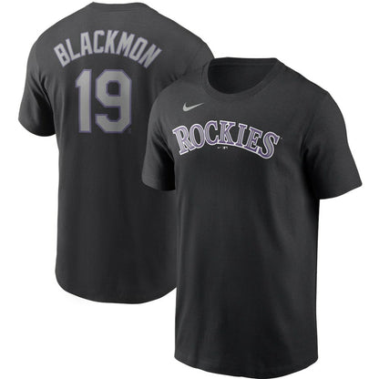 Charlie Blackmon Colorado Rockies Name & Number T-Shirt - Black | Nike