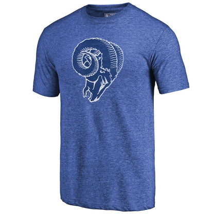 Los Angeles Rams Greatest Dad Retro Tri-Blend T-Shirt - Heathered Royal outlet