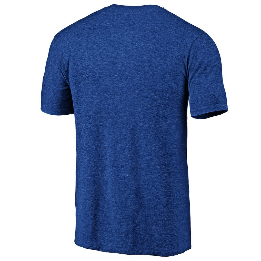 Golden State Warriors Distressed Primary Logo Tri-Blend T-Shirt sale - Royal discount