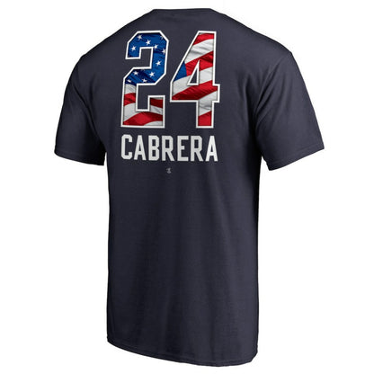 Miguel Cabrera Detroit Tigers Banner Wave Name & Number T-Shirt - Navy