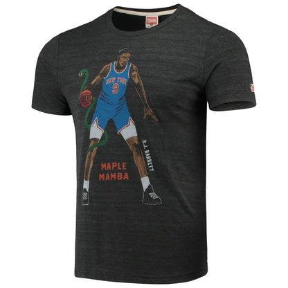 RJ Barrett New York Knicks Player Graphic Tri-Blend T-Shirt - Heathered Charcoal for sale
