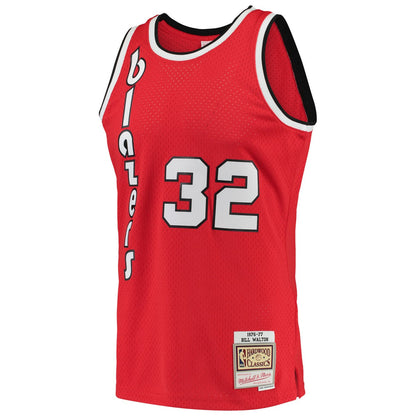 Bill Walton Portland Trail Blazers 1976/77 Hardwood Classics Swingman Jersey - Red | Mitchell & Ness shop