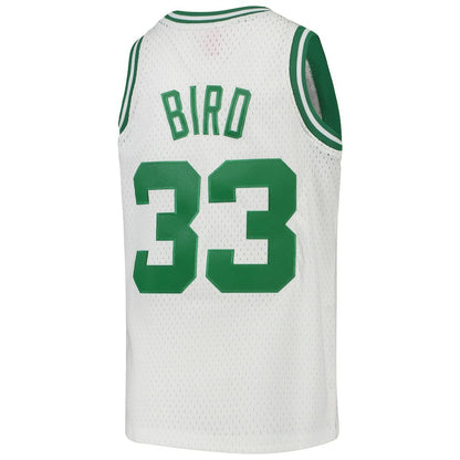 Larry Bird Boston Celtics Youth 1985-86 Hardwood Classics Swingman Throwback Jersey - White | Mitchell & Ness shop