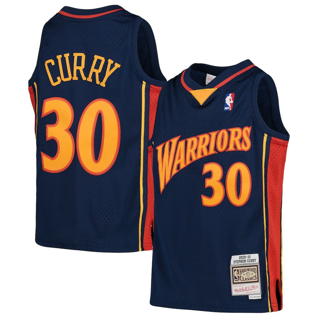Stephen Curry Golden State Warriors Youth 2009-10 Hardwood Classics Swingman Throwback Jersey sale - Navy | Mitchell & Ness cheap