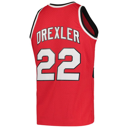 Clyde Drexler Portland Trail Blazers 1983/84 Hardwood Classics Swingman Jersey - Red | Mitchell & Ness cheap
