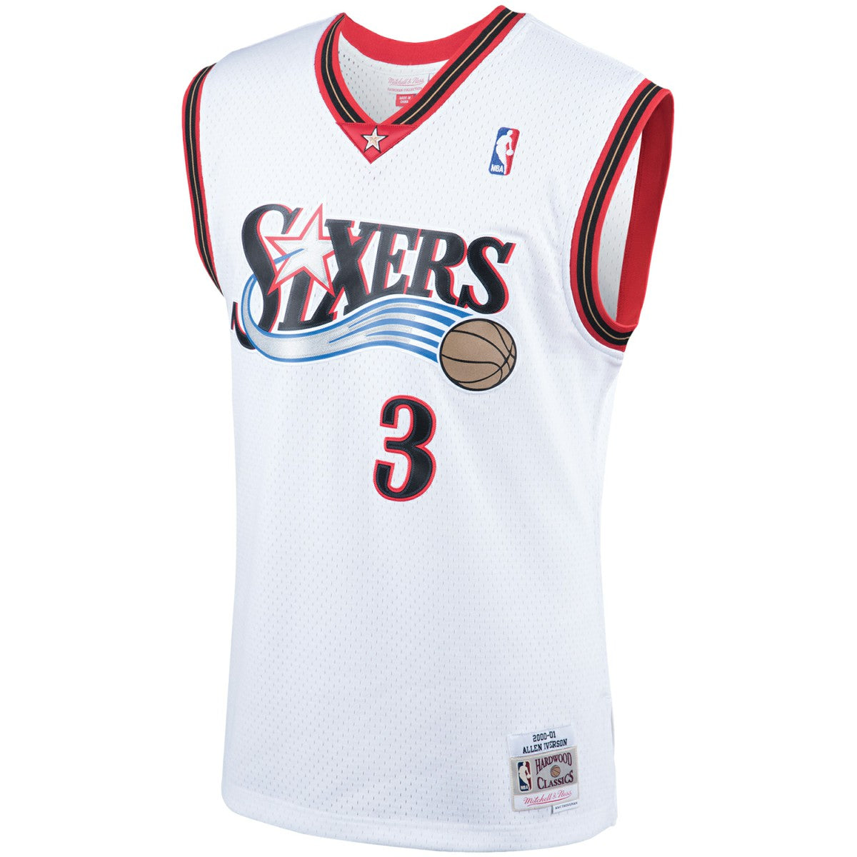 Allen Iverson Philadelphia 76ers Hardwood Classics Swingman Jersey - White | Mitchell & Ness for sale