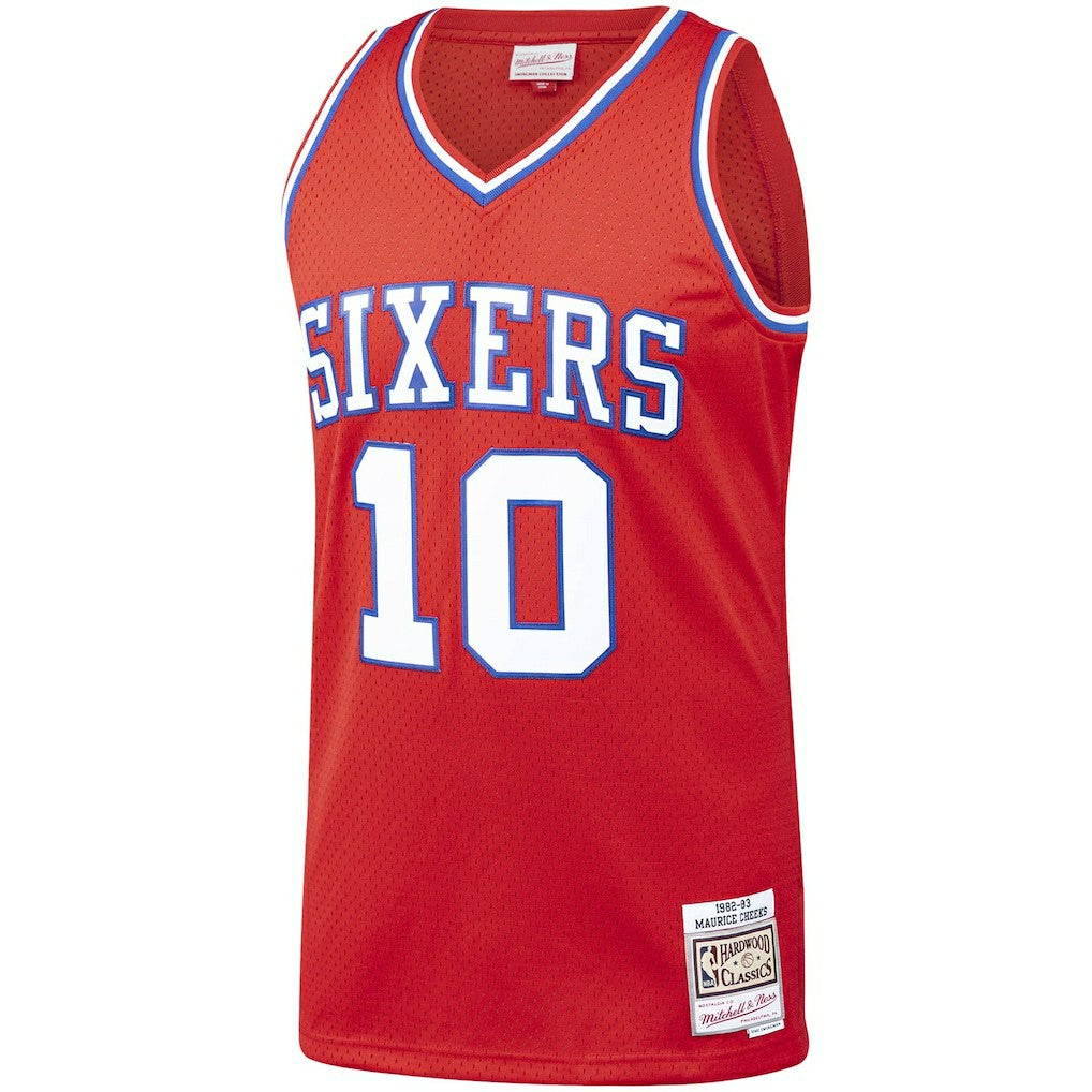 Maurice Cheeks Philadelphia 76ers Hardwood Classics Swingman Jersey - Red | Mitchell & Ness outlet