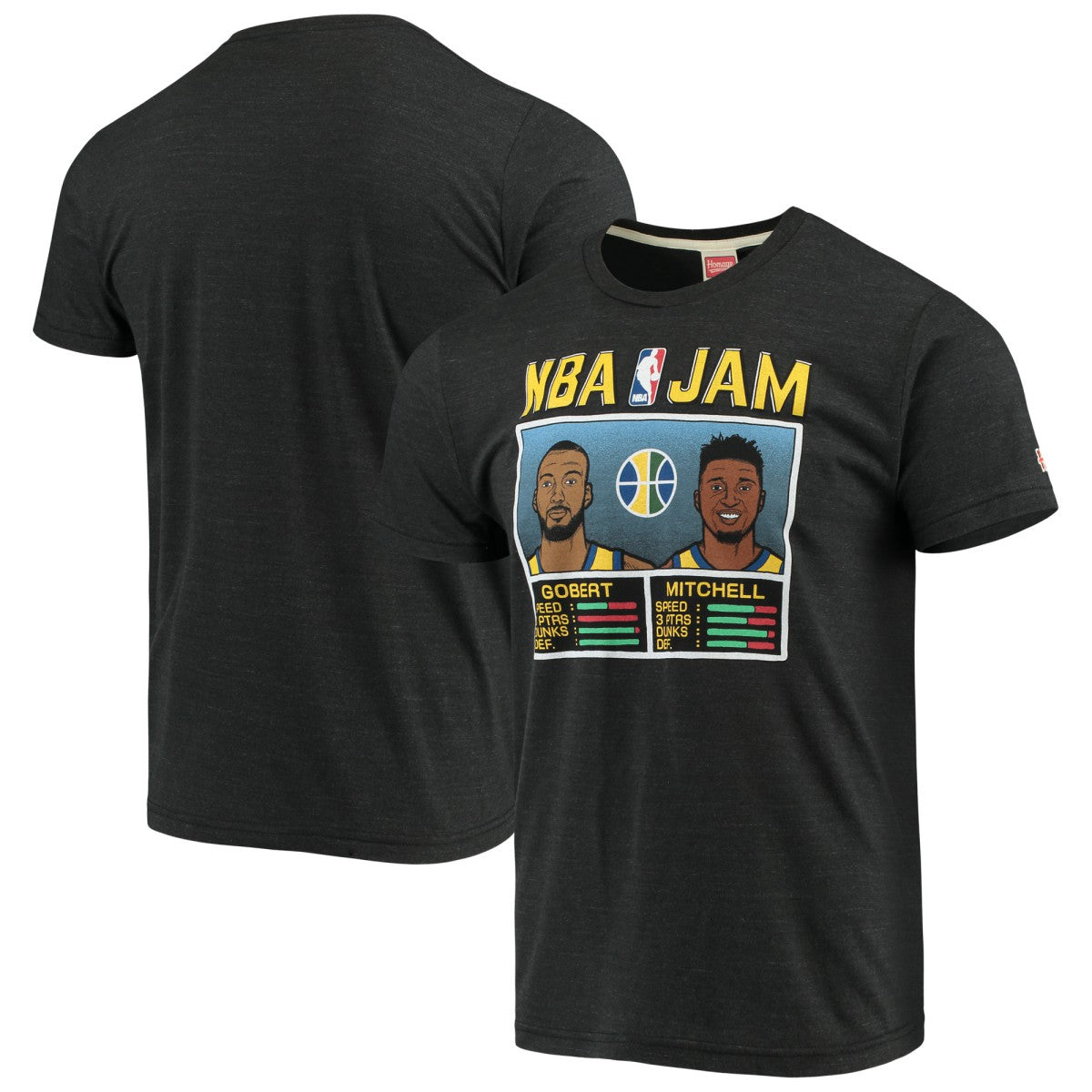 Donovan Mitchell & Rudy Gobert Utah Jazz NBA Jam T-Shirt - Charcoal sale