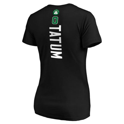 Jayson Tatum Boston Celtics Women's Playmaker Name & Number V-Neck T-Shirt - Black for sale