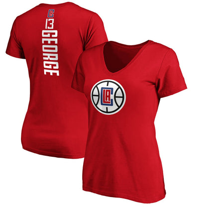 Paul George LA Clippers Women's Playmaker Name & Number V-Neck T-Shirt - Red | Fanatics online