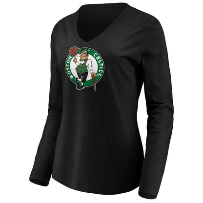 Jayson Tatum Boston Celtics Women's Playmaker Name & Number Long Sleeve V-Neck T-Shirt - Black online