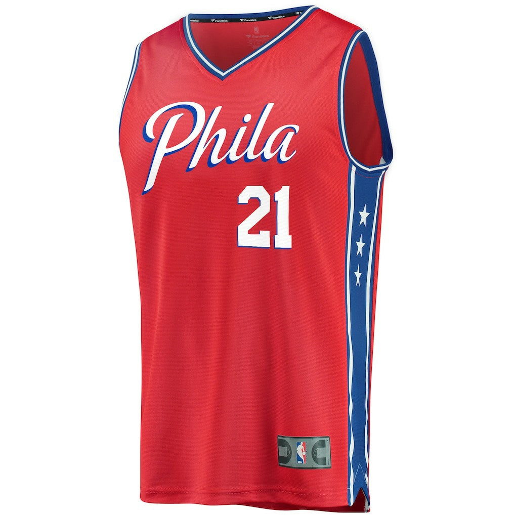 Joel Embiid Philadelphia 76ers Youth 2019/20 Fast Break Replica Player Team Jersey - Statement Edition - Red | Fanatics online