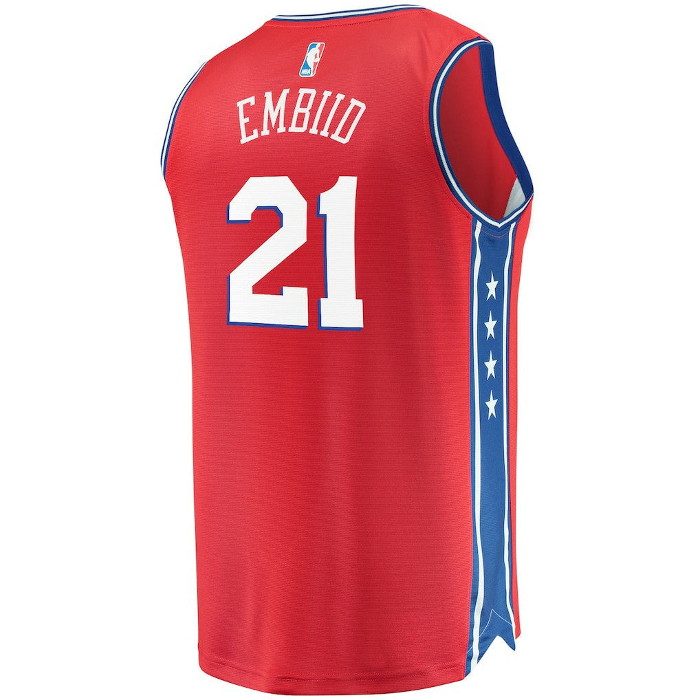 Joel Embiid Philadelphia 76ers Youth 2019/20 Fast Break Replica Player Team Jersey - Statement Edition - Red | Fanatics online