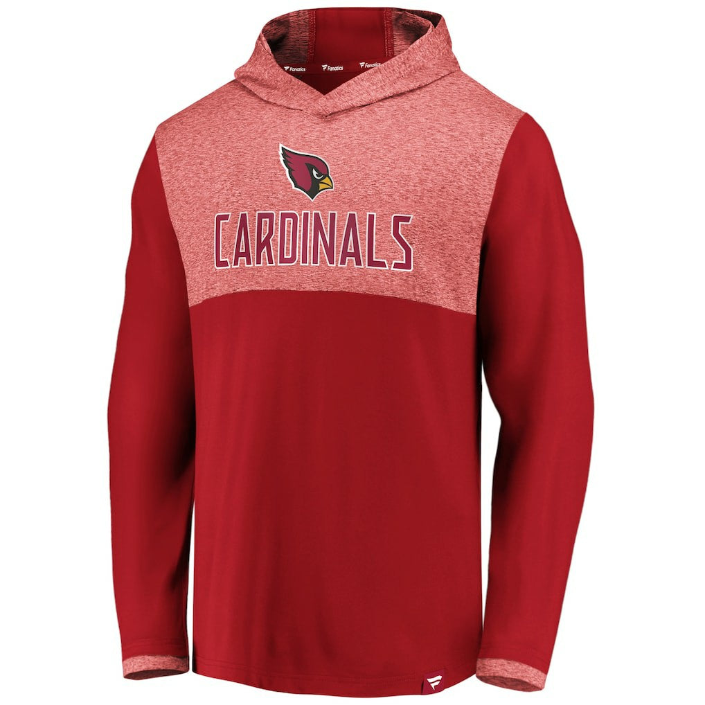 Arizona Cardinals Iconic Marbled Clutch Hoodie Long Sleeve T-Shirt - Cardinal sale