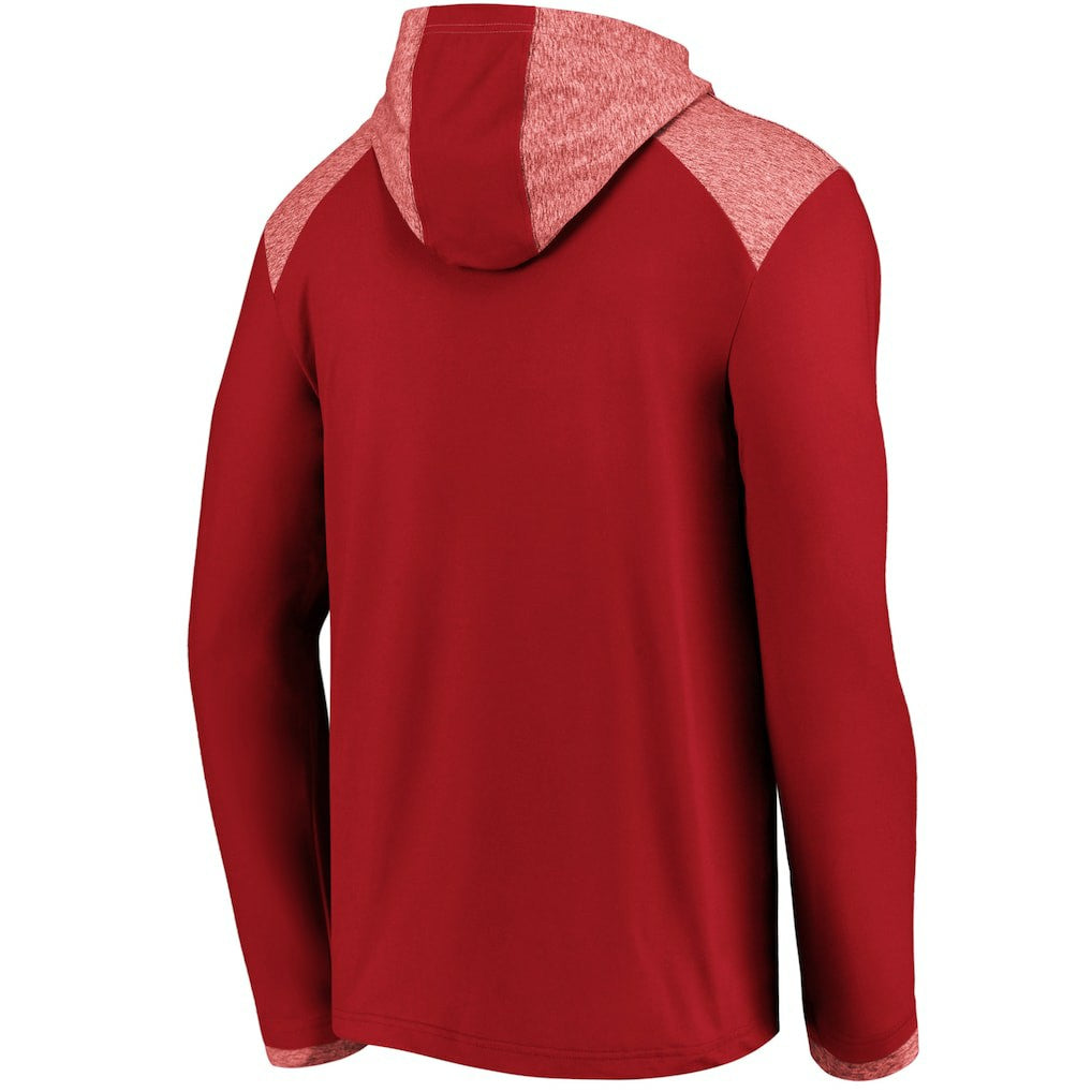 Arizona Cardinals Iconic Marbled Clutch Hoodie Long Sleeve T-Shirt - Cardinal sale