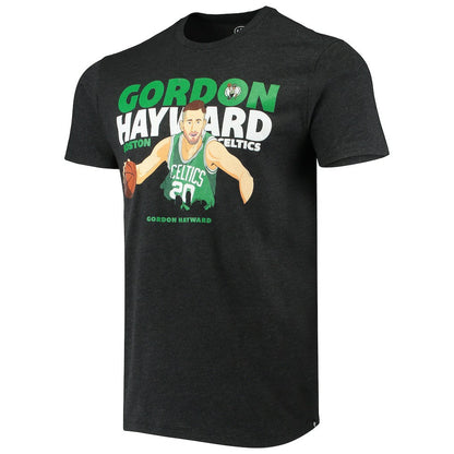 Gordon Hayward Boston Celtics '47 Player Graphic T-Shirt - Heathered Black | 47 brand discount