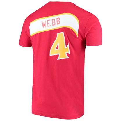Spud Webb Atlanta Hawks Hardwood Classics Name & Number T-Shirt - Red | Mitchell & Ness sale