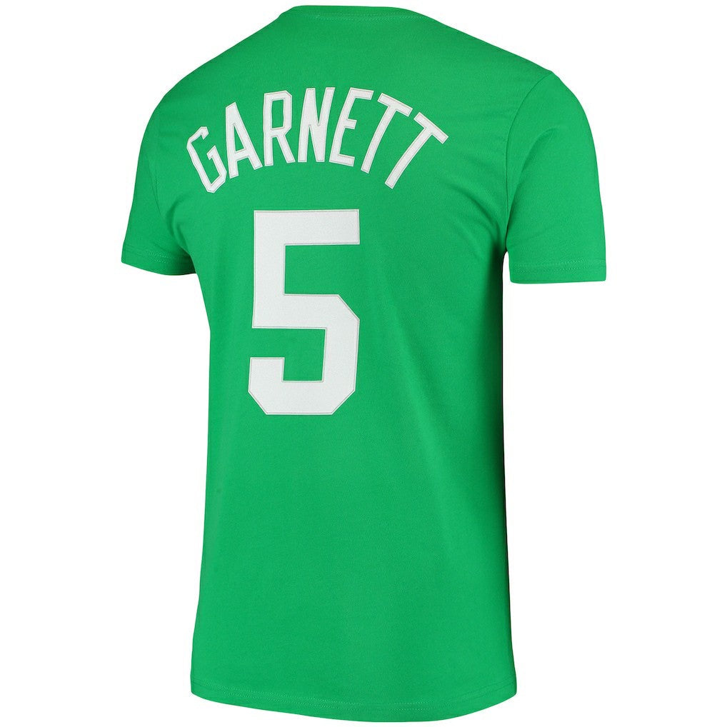 Kevin Garnett Boston Celtics Hardwood Classics Stitch Name & Number T-Shirt - Kelly Green | Mitchell & Ness for sale