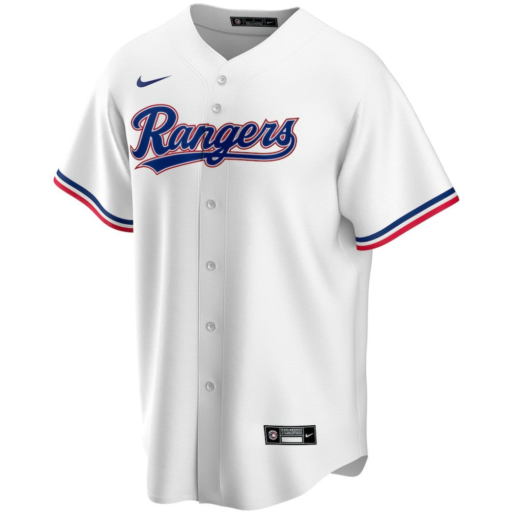 Texas Rangers Home Replica Custom Jersey - White | Nike