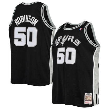 David Robinson San Antonio Spurs 1998/99 Big & Tall Hardwood Classics Swingman Jersey - Black | Mitchell & Ness for sale