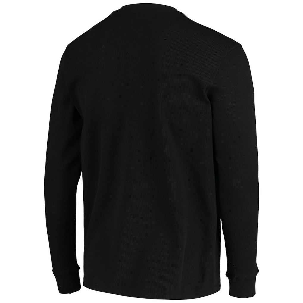 Las Vegas Raiders Dunbrooke Logo Maverick Thermal Henley Long Sleeve T-Shirt - Black sale