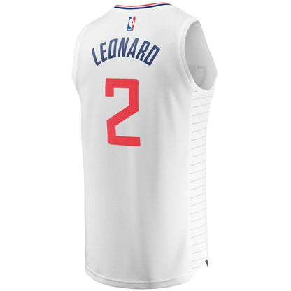 Kawhi Leonard LA Clippers Youth 2020/21 Fast Break Player Jersey - White - Association Edition | Fanatics shop