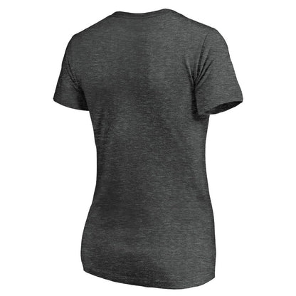 Chicago White Sox Women's Team Logo Lockup V-Neck T-Shirt - Heathered Charcoal