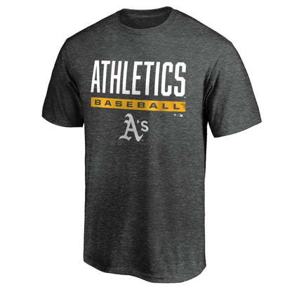 Athletics Win Stripe Logo T-Shirt II - Charcoal