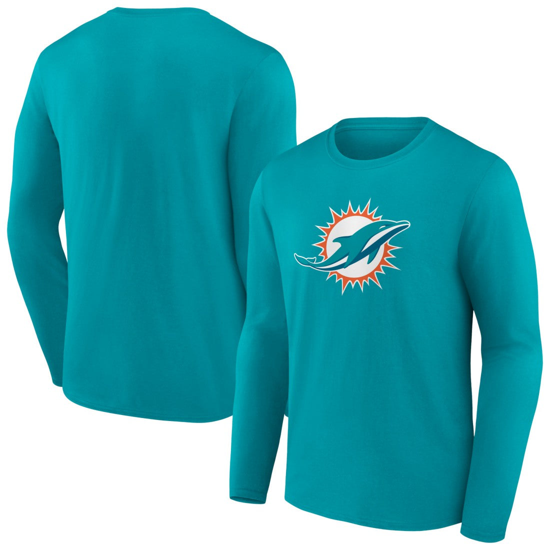 Miami Dolphins Primary Team Logo Long Sleeve T-Shirt - Aqua online