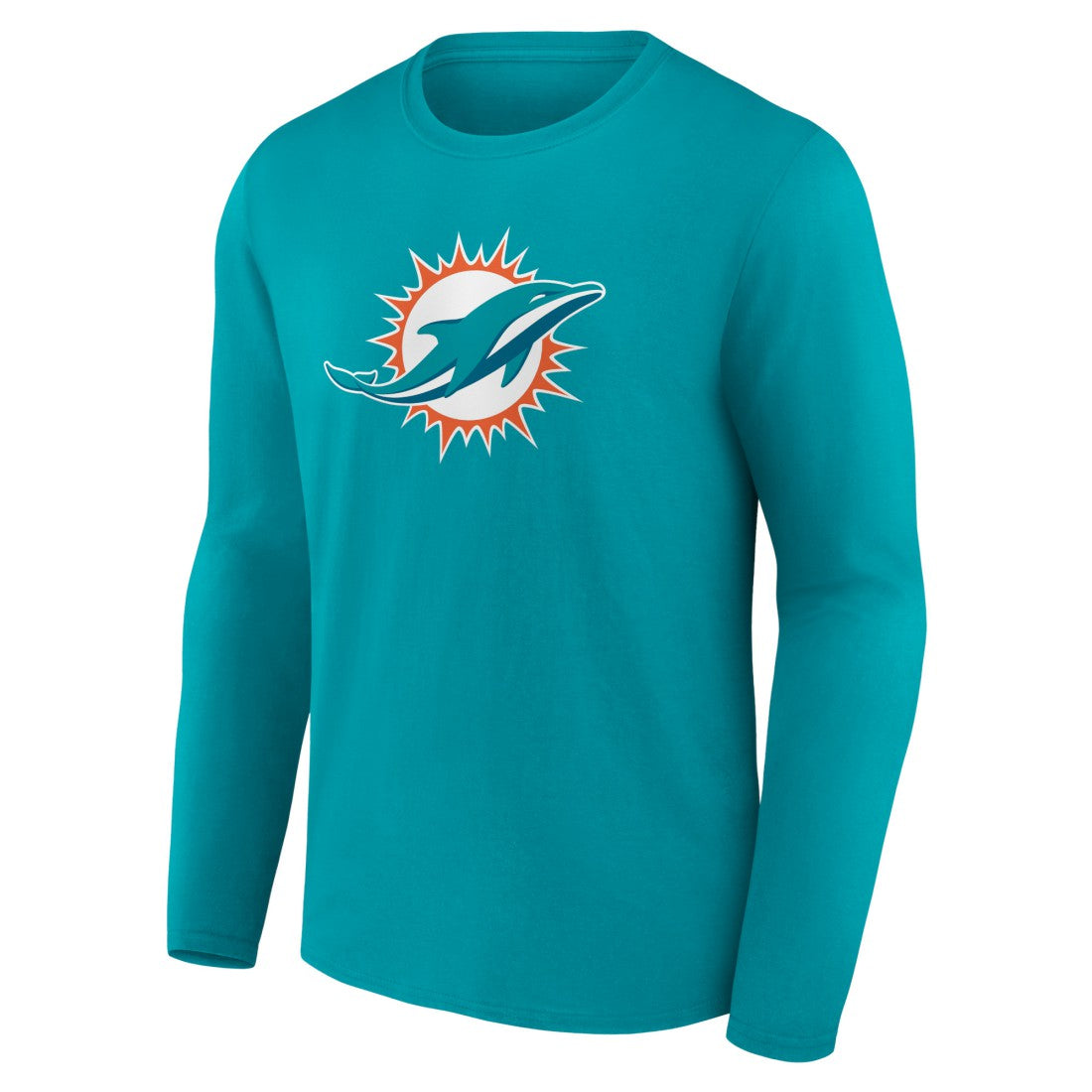 Miami Dolphins Primary Team Logo Long Sleeve T-Shirt - Aqua online