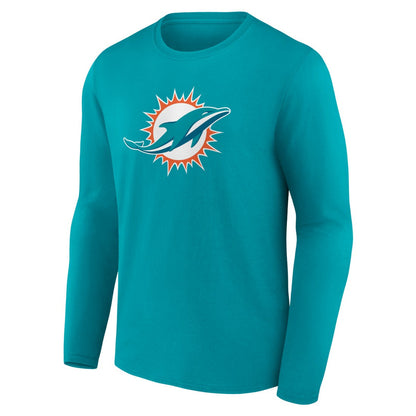 Miami Dolphins Primary Team Logo Long Sleeve T-Shirt - Aqua online