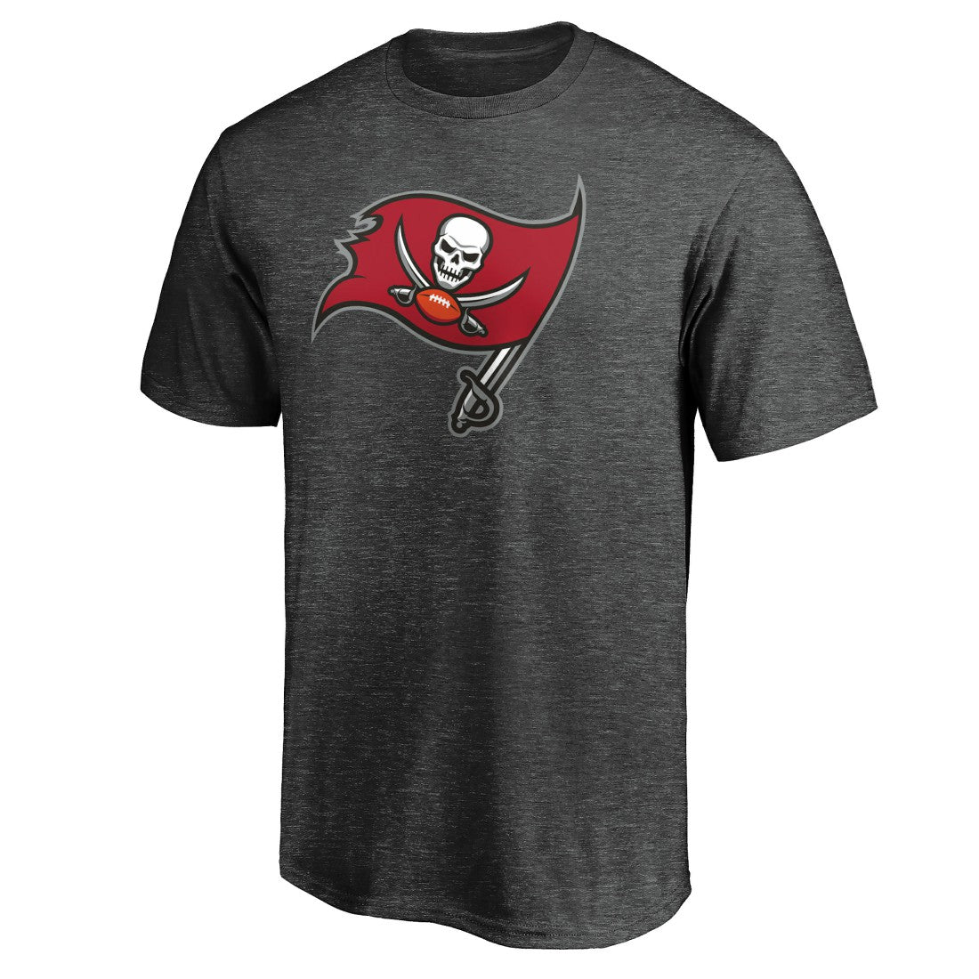 Tampa Bay Buccaneers Primary Logo T-Shirt - Heather Charcoal discount