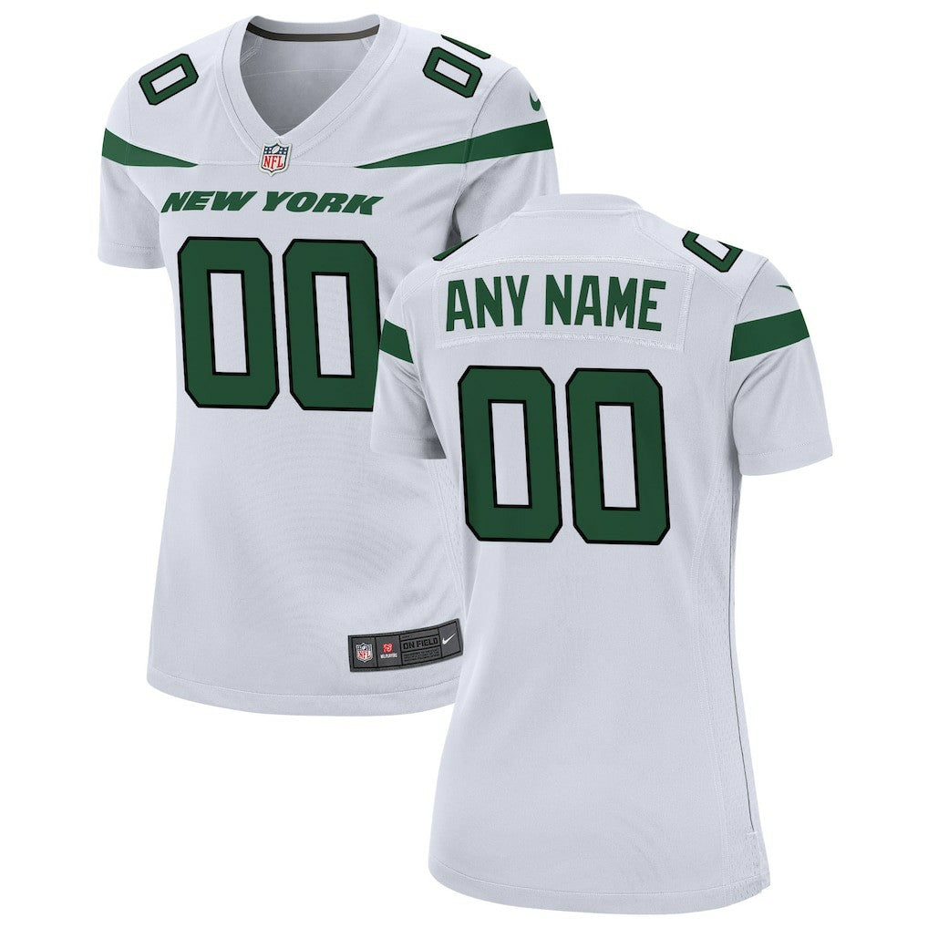 New York Jets Women's Custom Game Jersey - White | Nike for sale