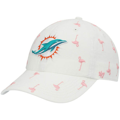 Miami Dolphins '47 Women's Confetti Clean Up Adjustable Hat - White on sale