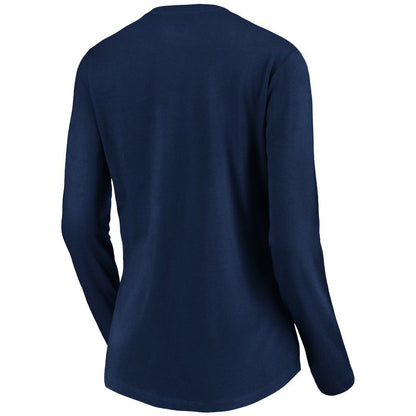 Buffalo Bills Women's Banner Wave V-Neck Long Sleeve T-Shirt - Navy outlet