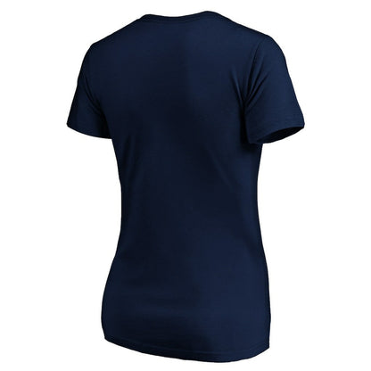 Dallas Mavericks Women's Banner Wave V-Neck T-Shirt sale - Navy sale