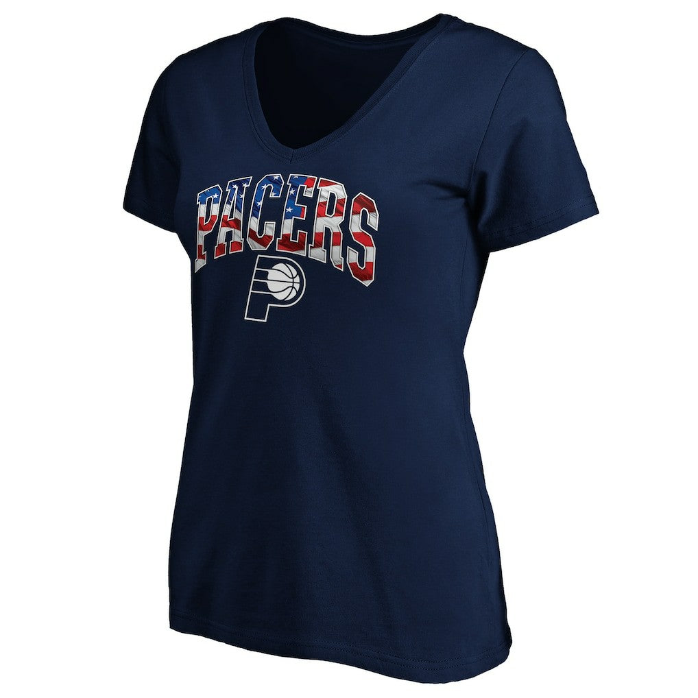 Indiana Pacers Women's Banner Wave V-Neck T-Shirt - Navy shop