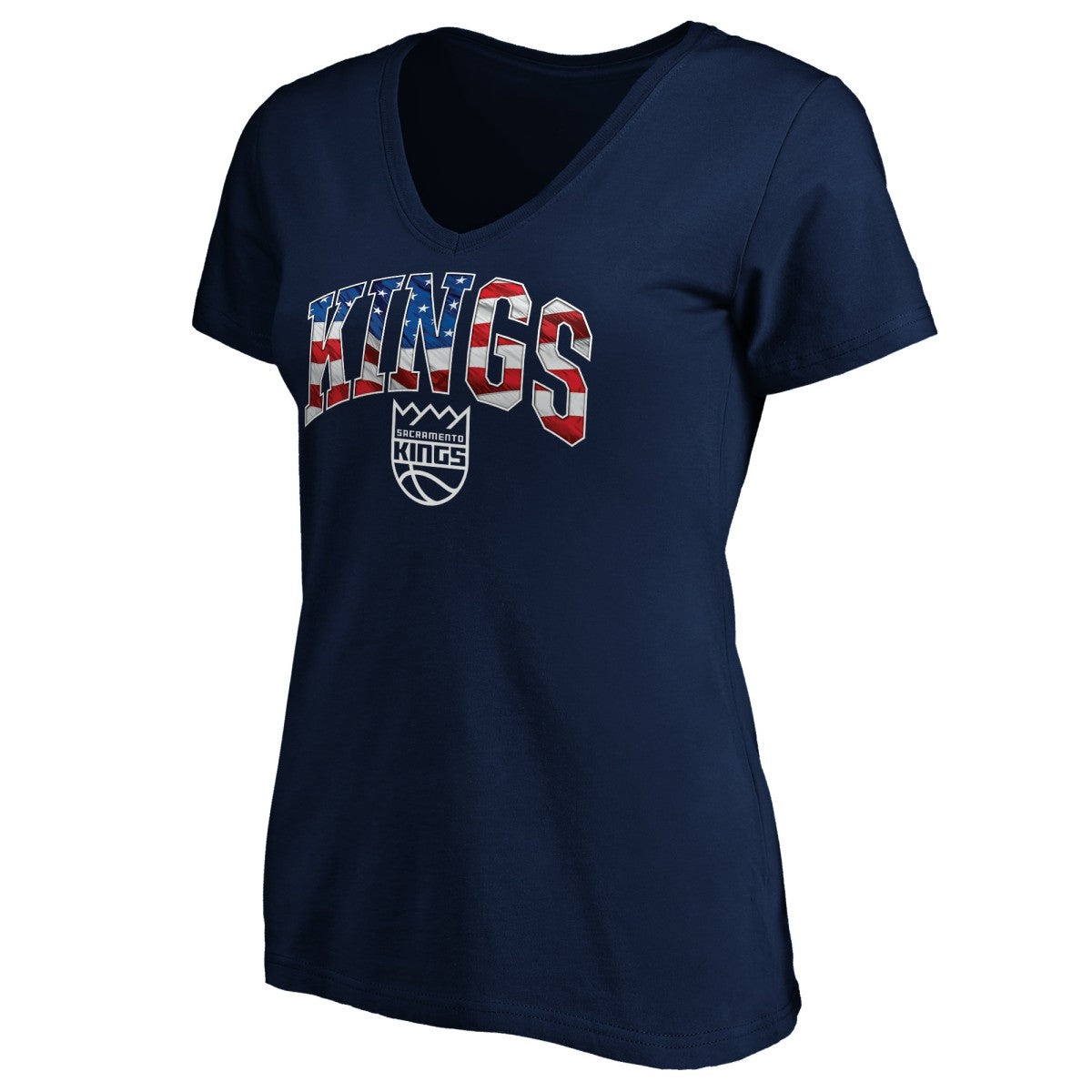 Sacramento Kings Women's Banner Wave V-Neck T-Shirt - Navy cheap