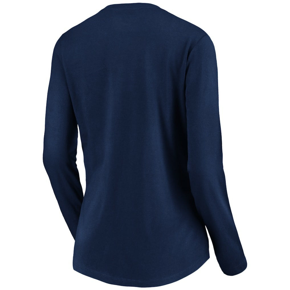 Oklahoma City Thunder Women's Banner Wave V-Neck Long Sleeve T-Shirt - Navy shop