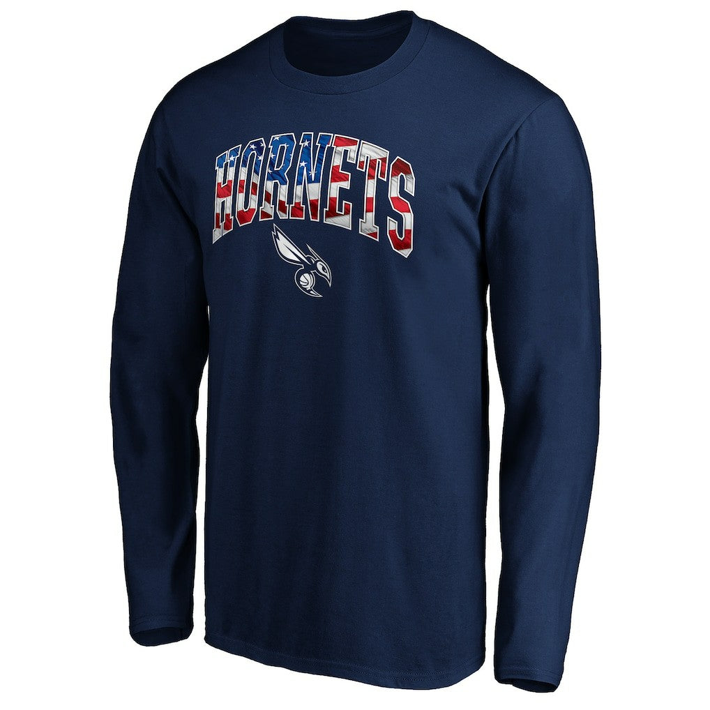 Charlotte Hornets Banner Wave Long Sleeve T-Shirt - Navy on sale