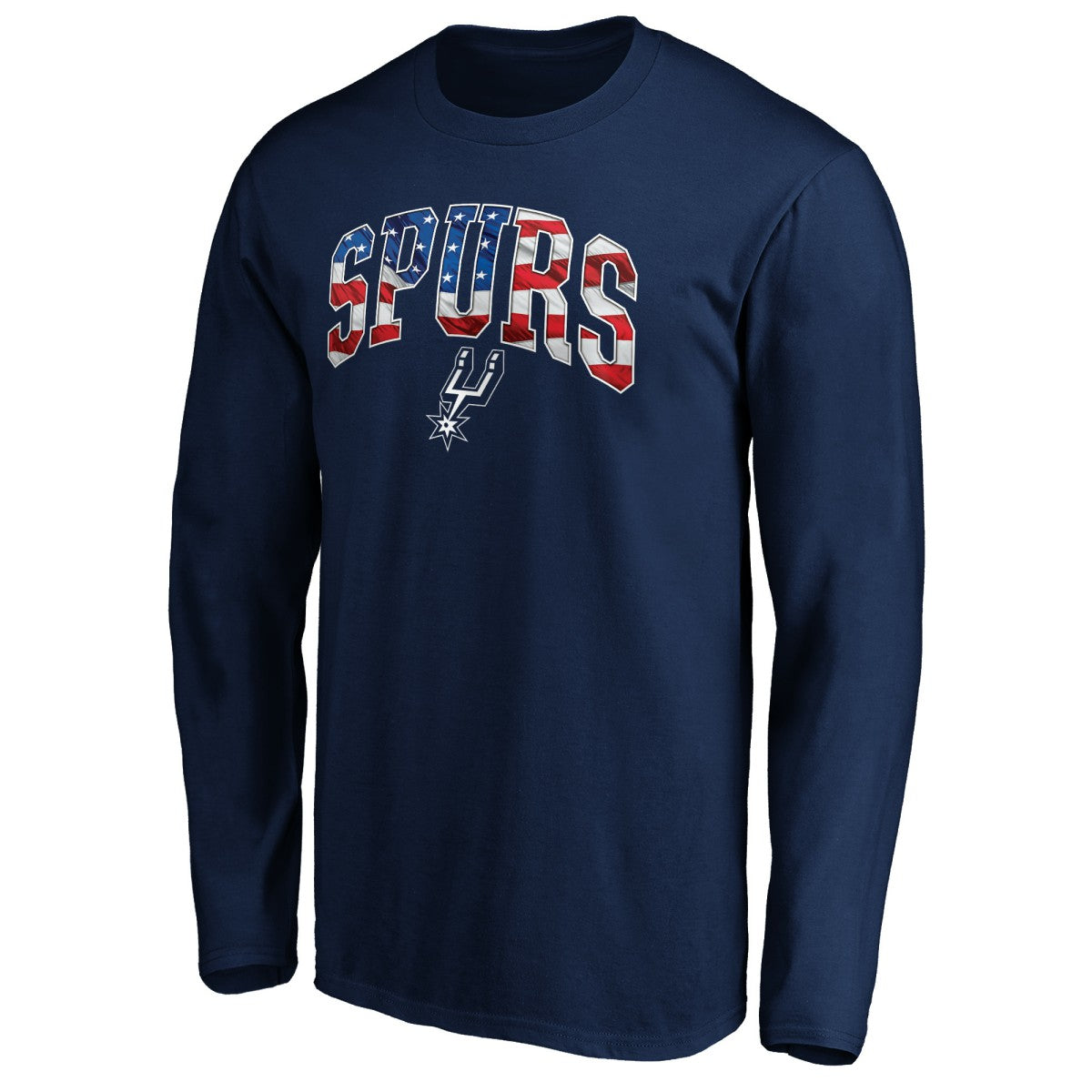 San Antonio Spurs Banner Wave Long Sleeve T-Shirt - Navy for sale