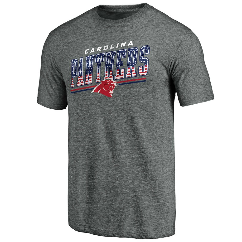 Carolina Panthers Team Freedom Tri-Blend T-Shirt - Gray sale