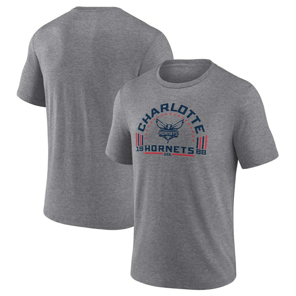 Charlotte Hornets Team Freedom Tri-Blend T-Shirt - Gray on sale