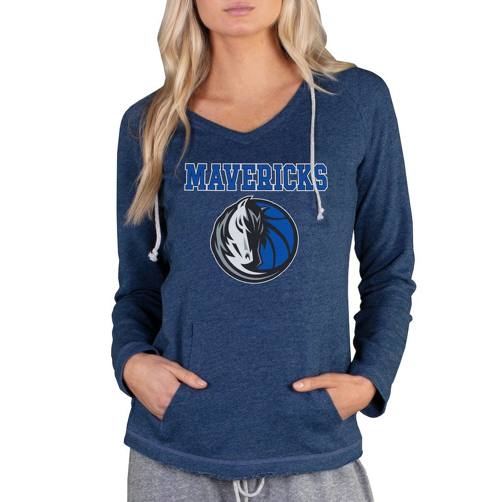 Dallas Mavericks Concepts Sport Women's Mainstream Terry Hooded Top sale - Navy on sale