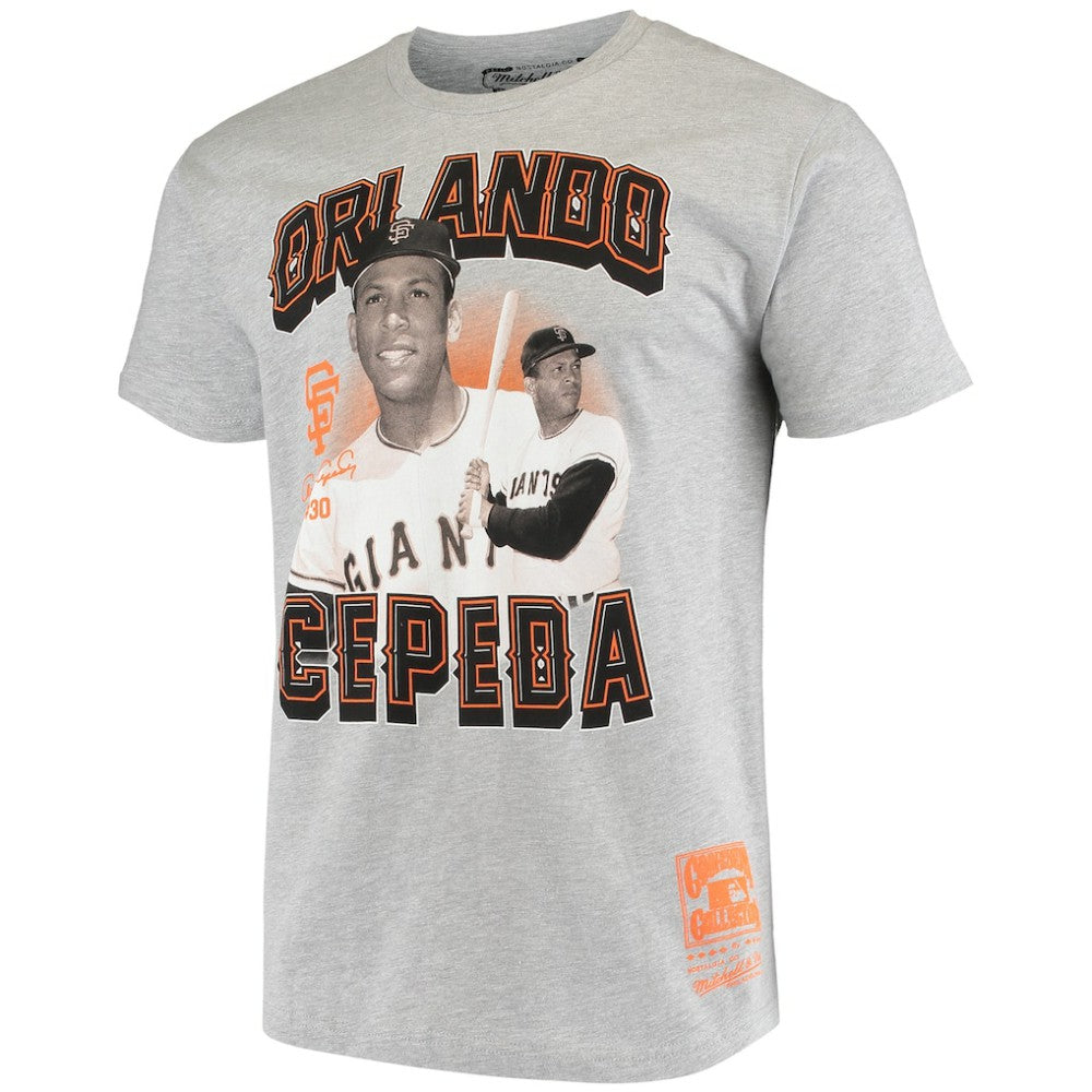 Orlando Cepeda San Francisco Giants Name & Number T-Shirt - Gray | Mitchell & Ness
