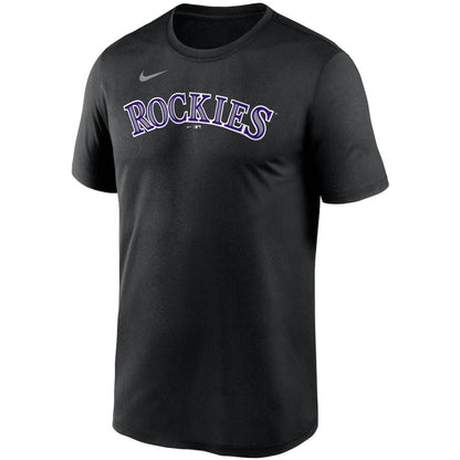 Colorado Rockies Wordmark Legend Performance T-Shirt - Black | Nike
