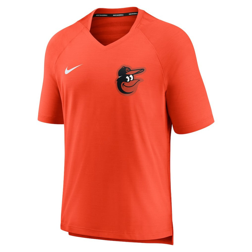 Baltimore Orioles Authentic Collection Pregame Performance V-Neck T-Shirt - Orange | Nike