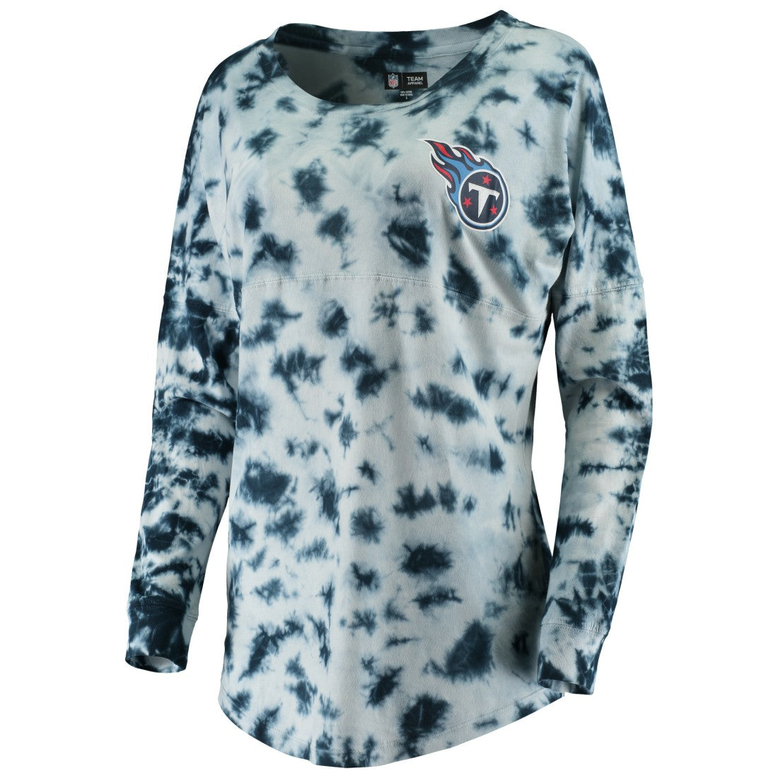 Tennessee Titans New Era Women's Tie-Dye Long Sleeve T-Shirt - Navy cheap