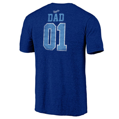 Kansas City Royals Father's Day Greatest Dad Tri-Blend T-Shirt - Royal