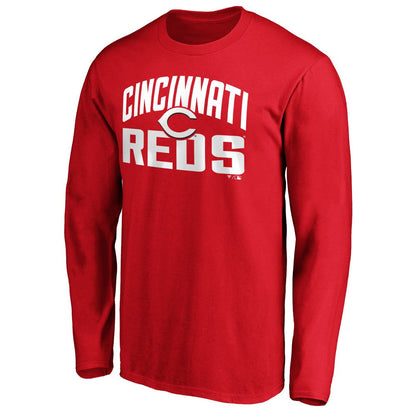 Cincinnati Reds Father's Day #1 Dad Long Sleeve T-Shirt - Red